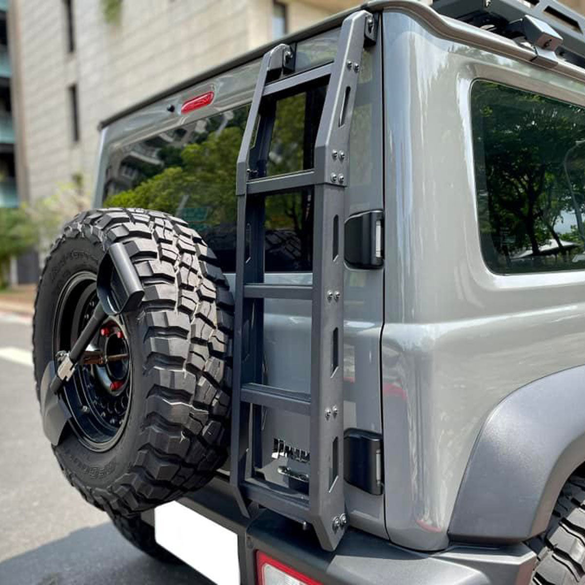 PRICE DROP!!! Aluminium Jimny Rear Door Ladder - Black